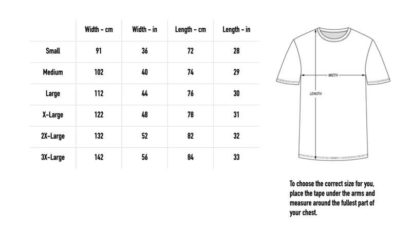 Size chart for Portrait Stonewashed T-Shirt